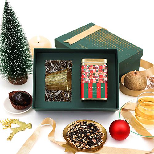 Festive Tea N Strainer Gift Set