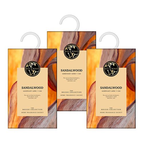 Sandalwood Harmony Sachet Trio Set