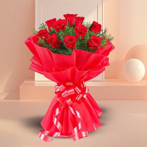 Stunning Red Roses Bouquet