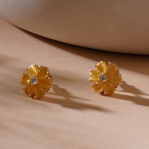 Cheerful Yellow Floral Ear Bling