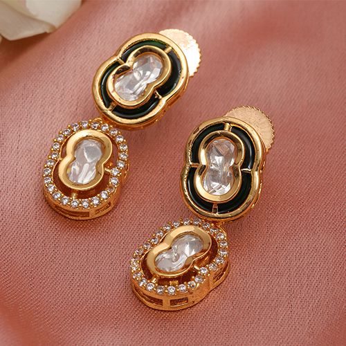 Radiant Gold Plated Meenakari Drops