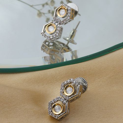 Chic Silver and Gold Earrings