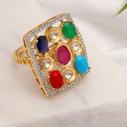 Stunning Heritage Kundan Ring