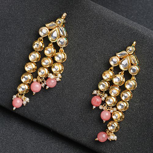 Sparking Kundan   Pearl Earrings