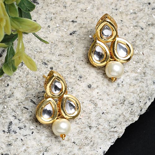 Radiant Kundan Jewel Studs