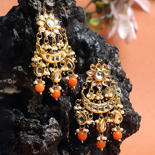 Pair of Kundan Earrings Gift