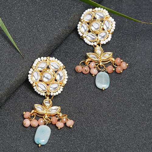 Traditional Kundan Earrings Pair