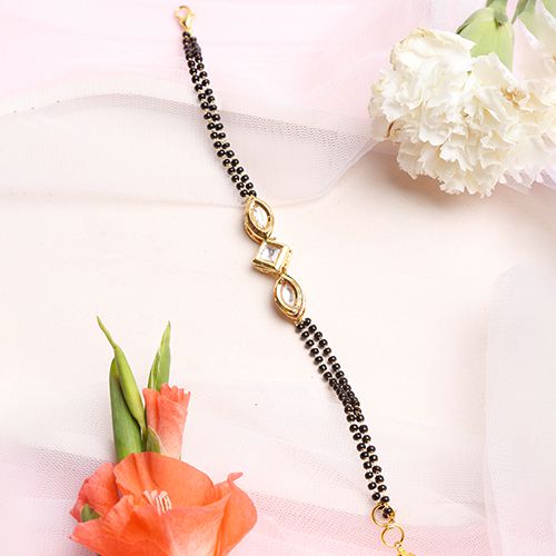 Elegant Kundan Bracelet Mangalsutra