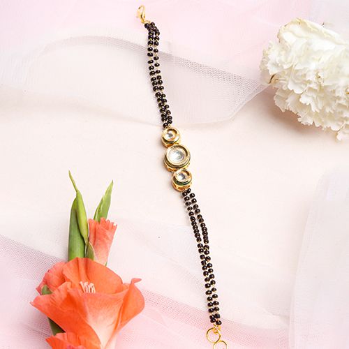 Traditional Kundan Bracelet Mangalsutra