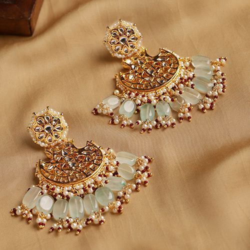 Elegant Kundan Chandelier Earrings