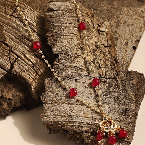 Elegant Ruby Kundan Jewelry