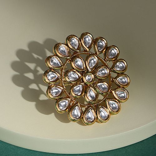 Radiant Kundan Statement Ring