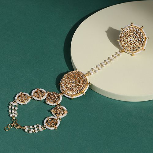 Radiant Kundan Hand Accessory