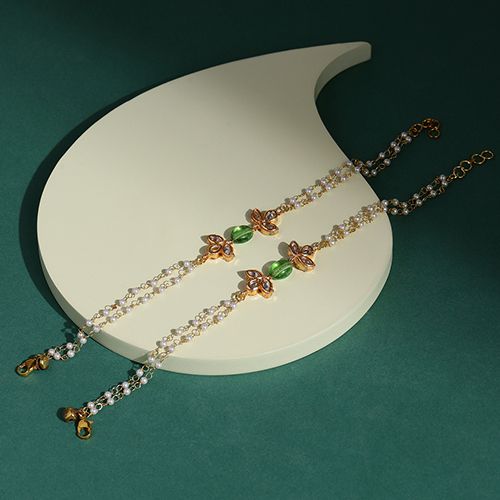 Sparkling Kundan Ankle Charms