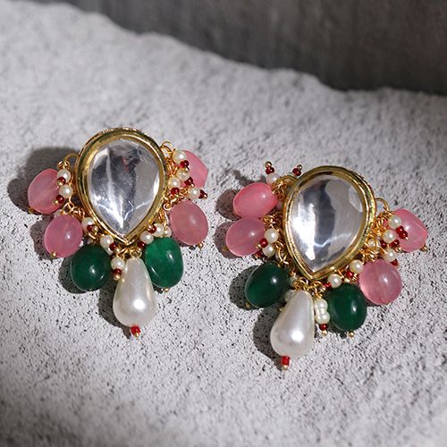 Dazzling Kundan Drop Earrings