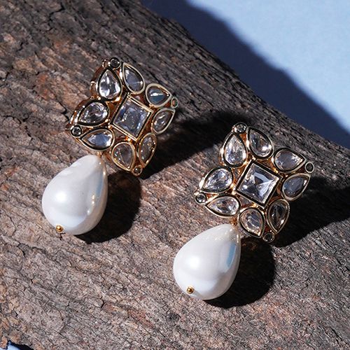 Timeless Kundan Pearl Studs