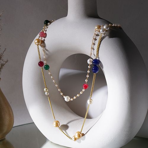 Colorful Dreams Pearl Layered Necklace