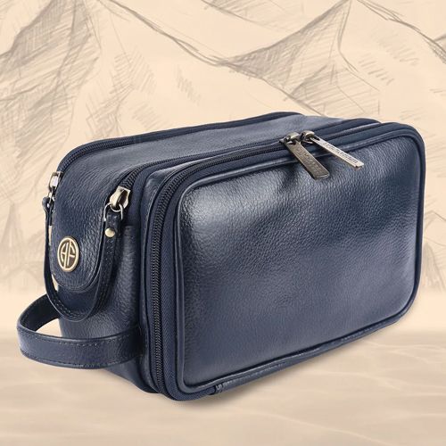 Premium Leather Toiletry Travel Kit