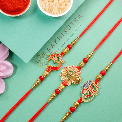 Set of 3 Designer Rakhi