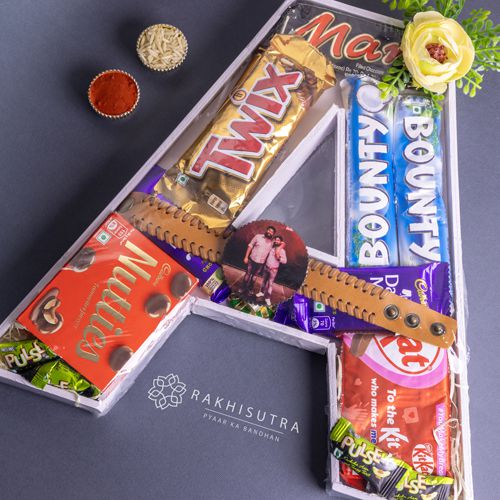 Custom Fridge Magnet Rakhi with Chocolates