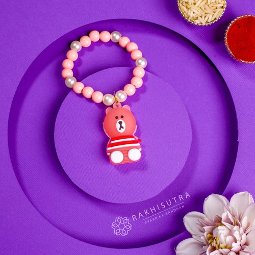 Colorful Charm Teddy Rakhi for Kids