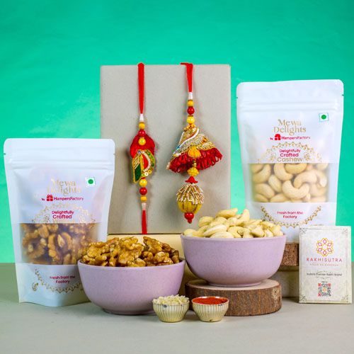 Rakhi with Nutty Delight Gift Set