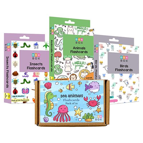 Illustrated Animal Flashcards Learning Set